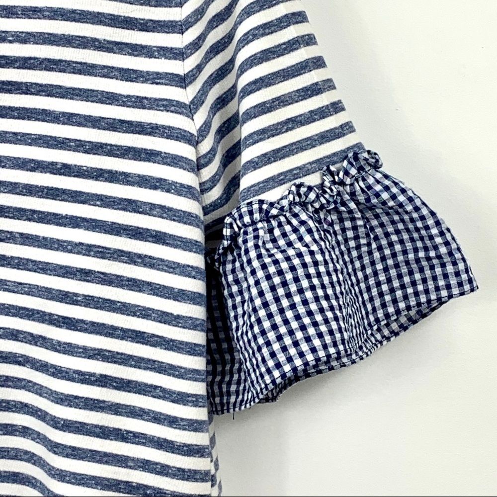Doe & Rae Striped Ruffled Top - Picture 2 of 9